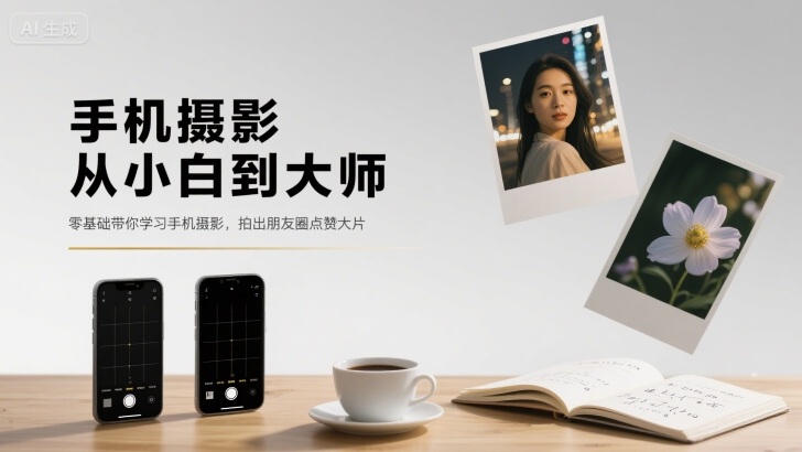 手机摄影从小白到大师,零基础带你学习手机摄影,拍出朋友圈点赞大片