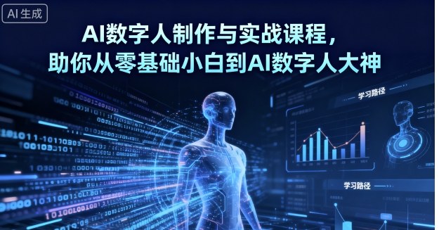 AI数字人制作与实战课程，助你从零基础小白到AI数字人大神