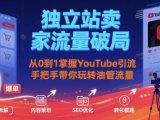 独立站卖家流量破局：从0到1掌握YouTube引流，手把手带你玩转油管流量