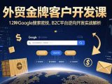 外贸金牌客户开发课,12种Google搜索密技,B2C平台逆向开发实战解析