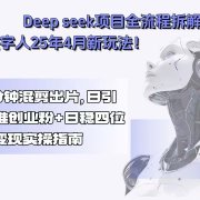 Deep seek项目全流程拆解+卡通数字人25年4月新玩法!新手十分钟混剪出…