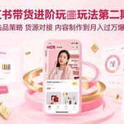 小红书带货进阶玩法第二期：从选品策略 货源对接 内容制作到月入过万爆单