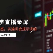 缠论教学直播录屏,行情分析答疑解惑,实操机会提示讲解(更新8月