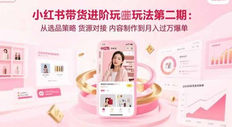小红书带货进阶玩法第二期:从选品策略 货源对接 内容制作到月入过万爆单