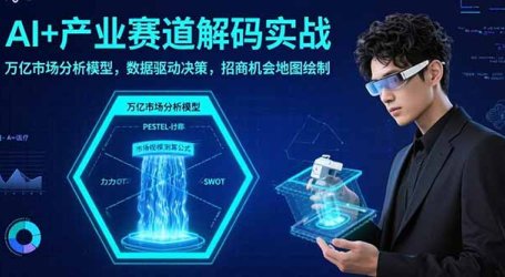 AI+产业赛道解码实战：万亿市场分析模型，数据驱动决策，招商机会地图绘制