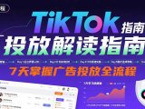 TikTok投放解读指南:后台操作/计划建立/模式选择,7天掌握广告投放全流程