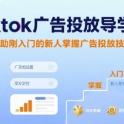Tiktok广告投放导学课，帮助刚入门的新人掌握广告投放技巧