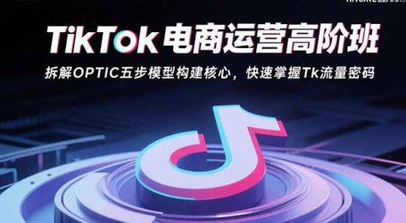 TikTok电商运营高阶班：拆解OPTIC五步模型构建核心，快速掌握Tk流量密码