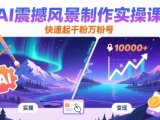 AI震撼风景制作实操课,快速起千粉万粉号