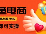 闲鱼高利润电商，入门到出单只需3小时，每天利润1000