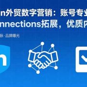 LinkedIn外贸数字营销:账号专业打造,精准Connections拓展,优质内容输出