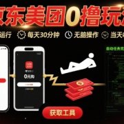 京东美团平台最新0撸玩法,全自动挂G,每天30分钟,无脑操作,当天收益3张【揭秘】