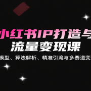 小红书IP打造与流量变现课：含起号模型、算法解析、精准引流与多赛道变现技巧