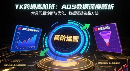 TK跨境高阶班:ADS数据深度解析,常见问题诊断与优化,数据驱动选品方法