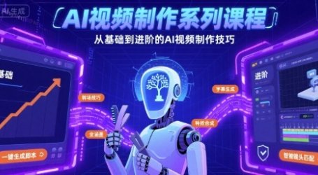 AI视频制作系列课程,从基础到进阶的AI视频制作技巧全涵盖