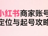 小红书电商全链路实战从定位到爆单，系统拆解小红书商家起号全流程(更新)