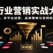 全行业营销实战大课:本质方法、多平台运营、品类策略与百例拆解全指南