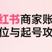 小红书电商全链路实战从定位到爆单，系统拆解小红书商家起号全流程(更新)