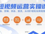 短视频运营实操课，选品、剪辑、测品、投流，从0到1轻松玩转短视频