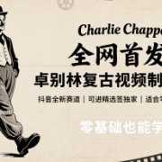 全网首发，卓别林复古视频制作教学，抖音全新赛道，可以进精选签独家，适合零基础新手操作