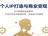 个人IP打造与商业变现，从IP原理到起盘盈利、产品开发及流量裂变等实战技巧全解析