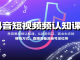 抖音短视频认知课,从趋势风口、商业生态到赚钱方式、直播准备及账号定位等