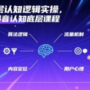 抖音底层认知逻辑实操,零基础抖音认知底层课程