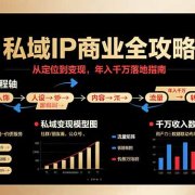私域IP商业全攻略,从定位到变现,年入千万落地指南