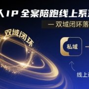 个人IP全案陪跑线上系统课-双域闭环落地实操课