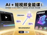 AI+短视频全能课:账号搭建/AI工具/剪辑技术/创意特效/账号运营/带货直播