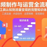 AI短视频制作与运营全流程课程:从工具认知到流量变现的完整知识体系