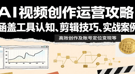 AI视频创作运营攻略:涵盖工具认知、剪辑技巧、实战案例、高效创作及账号定位变现等
