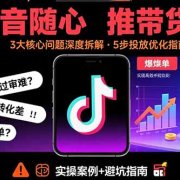 抖音随心推带货教程：拆解过审难/转化差/不出单 等常见问题 实现高效带货