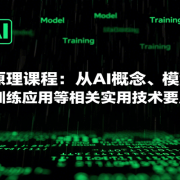 AI基础原理课程：从AI概念、模型原理到训练应用等相关实用技术要点