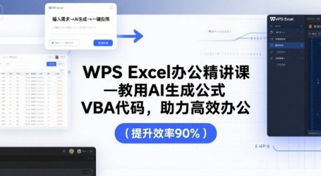 WPS Excel办公精讲课,教用 AI 生成公式,VBA 代码,助力高效办公