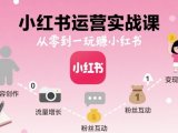 小红书运营实战课，从零到一玩賺小红书
