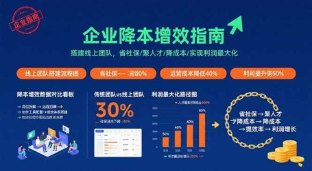 企业降本增效指南:搭建线上团队,省社保/聚人才/降成本/实现利润最大化