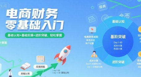 电商财务零基础入门,基础认知+基础实操+进阶突破,轻松掌握