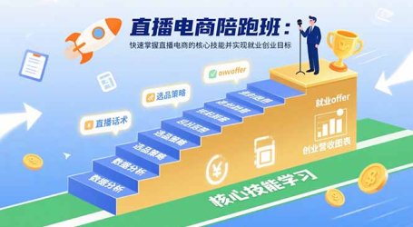 直播电商陪跑班:快速掌握直播电商的核心技能并实现就业/创业目标