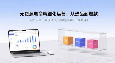无货源电商精细化运营:从选品到爆款,实现轻资产高回报(40+节系统课