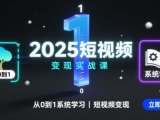 2025短视频变现实战课,从0到1系统学习短视频变现