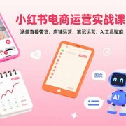 小红书电商运营实战课:涵盖直播带货、店铺运营、笔记运营、AI工具赋能