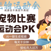 AI萌宠运动员跳水 射击 篮球 足球比赛 每天十分钟 附详细提示词文案库 代替做…