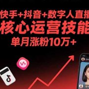 视频号+快手+抖音+数字人直播实战课(9月