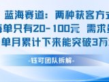 蓝海赛道:需求量大 单月累计下来能突破3W