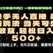 当天出收益，新技术、0违规，轻松日入500+