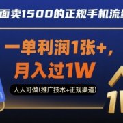25年外面卖1500的正规手机流量卡项目，一单利润1张+，月入过1W，人人可做(推广技术+正规渠道)【揭秘】
