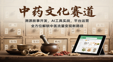 中药文化赛道:溯源故事开发,AI工具实战,平台运营,全方位解锁中医流量变现新路径