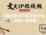 文史IP短视频变现实战课,0基础教你打造文史IP号(视频+音频课)