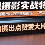 手机摄影实战特训,从拍摄到后期出片的完整技能链,7天拍出点赞大片